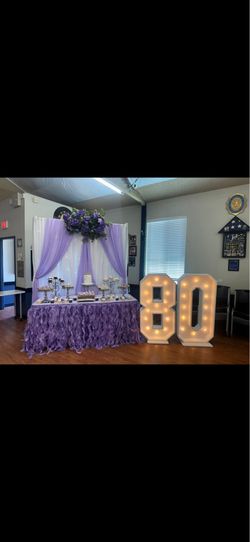 Marquee letters and numbers