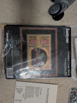 [Rare/Vintage] Janlynn Counted Cross Stitch Kit #81-24 (Raspberry Cannery)