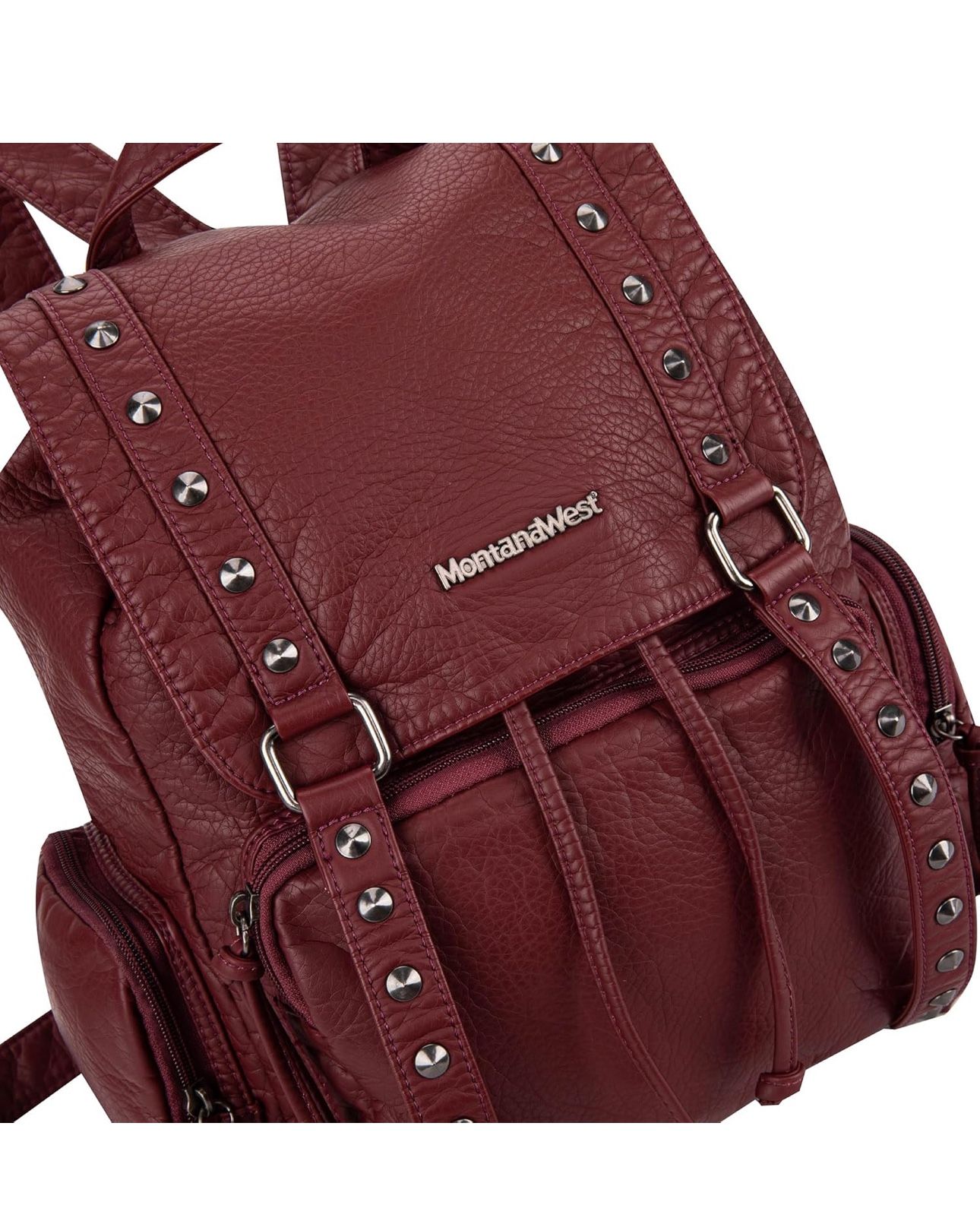 Montana West Washed Leather Drawstring Backpack Purse Satchel Backpack for Women