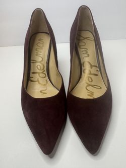 Sam Edelman Tonia Burgundy Suede Studded Pumps Women's Size 9M