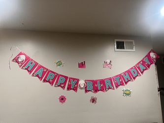 Spider Girl Birthday Banner