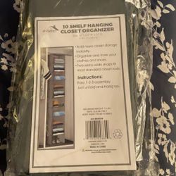 10 Shelf Hanging Closet Organizer