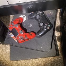 Two ps4 slims two controllers