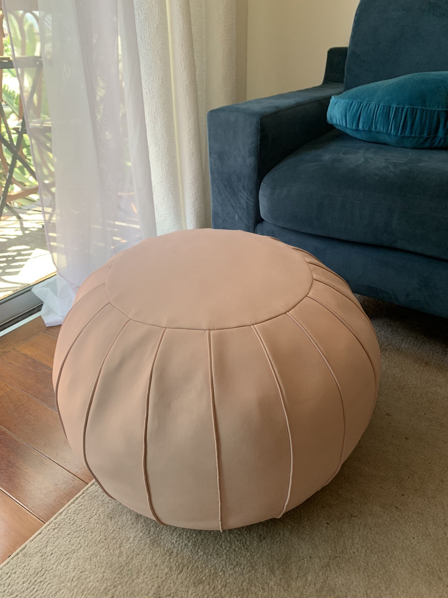 MUST GO Pastel Pink Ottoman Pouf