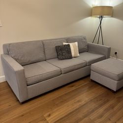 West Elm Henry Couch Sofa W Ottoman