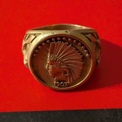 BIG 1902 Gold Indian Head Coin Ring (Men's)