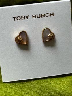 Tory Burch Heart Stud Earrings