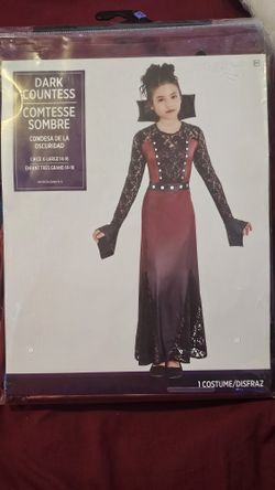 Dark Countess Costume Size Child XL 14 -16