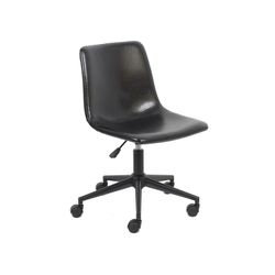 LAST PIECES: BTExpert Black Faux Leather Task Chair – Sleek Mid-Century Modern Office Seat – Brand New 