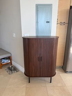 Walnut accent cabinet