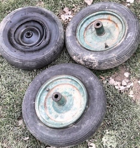 3 Rims For Wheel Barrow