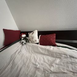 Queen Bed With Frame And Mattress Like New