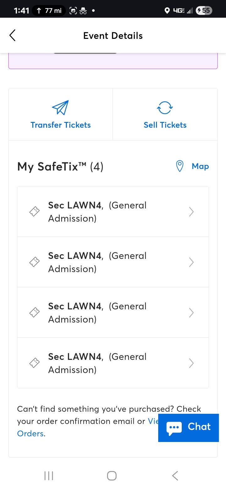 I prevail ticket (four tickets for tonight!)