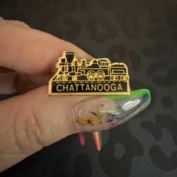 Vintage Chattanooga TN Vintage Choo Choo Lapel Pin Tie Tack Brooch - Tennessee Train USA