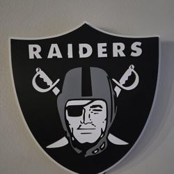 Raiders 3D Light Up Logo