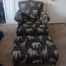 Chair And Ottoman $80