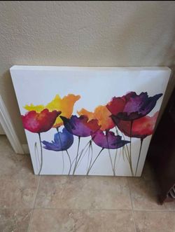 Nice floral wall decor. Painting on canvas