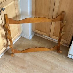 Wooden Gun Rack / Sword Rack - Wall Hanging Shelf
