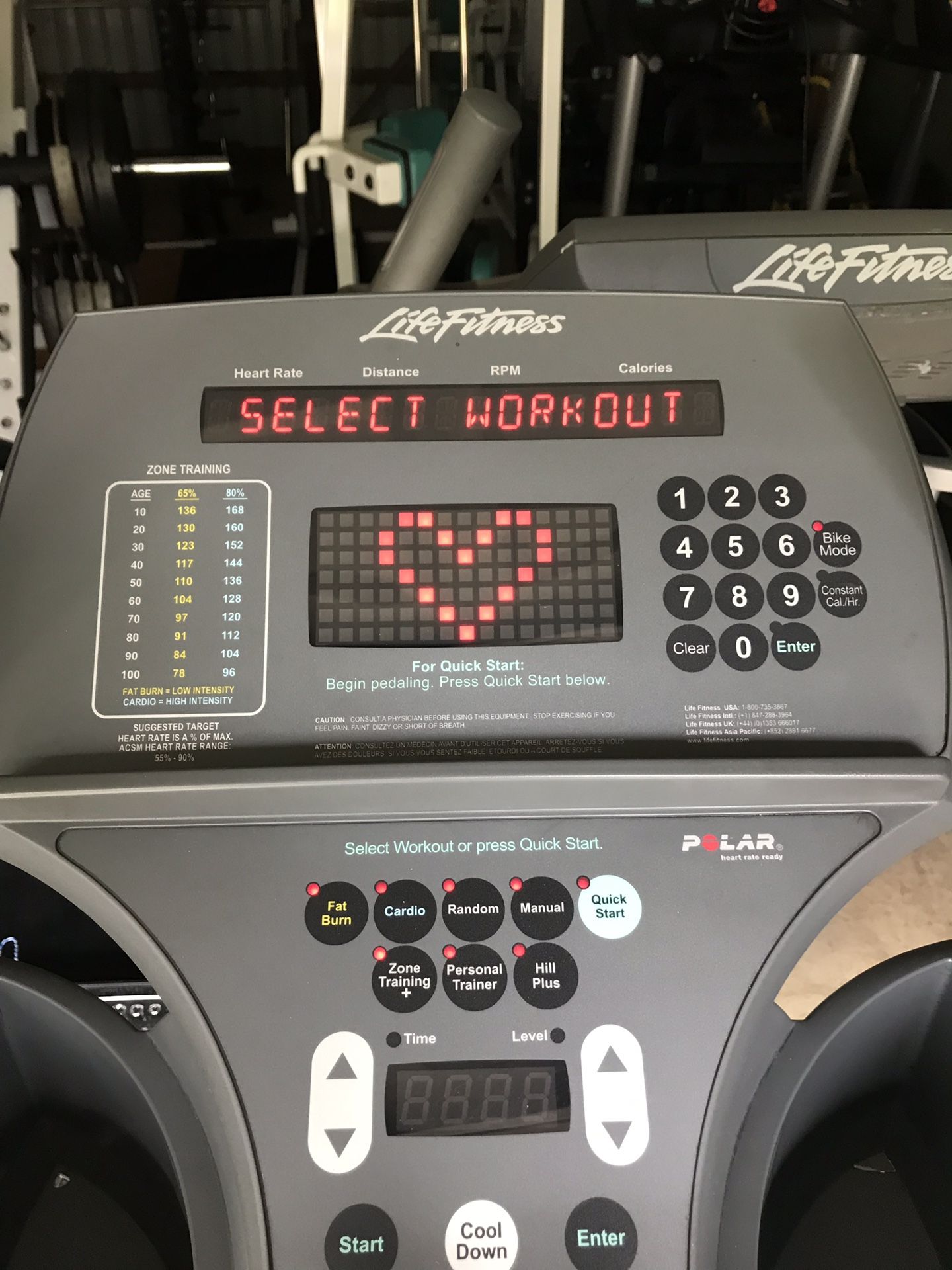 Life fitness 95ci commercial upright exercise bike