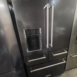 KITCHENAID 5 DOOR BLACK STAINLESS REFRIGERATOR 