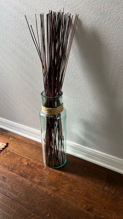 Glass vase - $20.—18” tall
