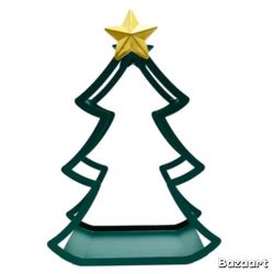 9” Metal Ashland Christmas Tree Tray  Candle Holder New