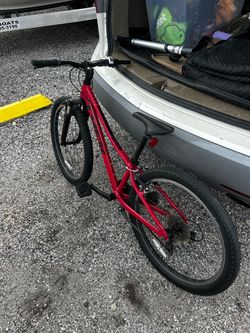 Red trek mountain bike