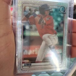 Minnesota Twins Royce Lewis 2020 Bowman Chrome Prospects Mojo Refractor Rookie Baseball Card 