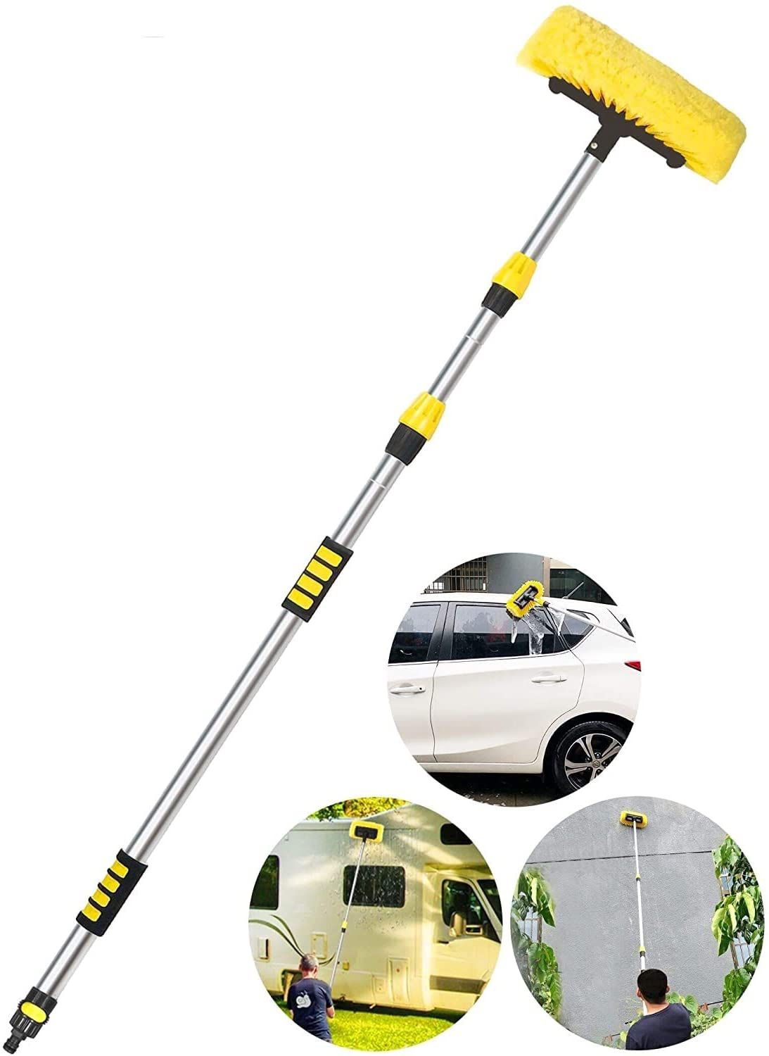 Buy plus 5-12 Foot (20 Foot Reach) Car Wash Brush With 12 Inch Soft Bristle