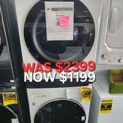 Washtower Stacked Smart Laundry Center 4.5 Cu. Ft. Front Load Washer 