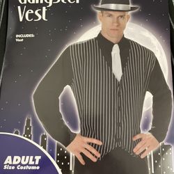 Gangster Vest And White Tie 