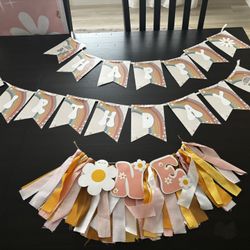 Tons of Groovy 1st birthday Party Decor