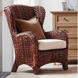 Pottery Barn Seagrass Woven Wingback Chair