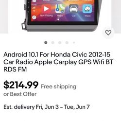 Radio 2012-2015 Honda Civic Radio Gps Bluetooth 