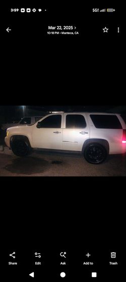 White Chevy Tahoe SUV Custom Wheels
