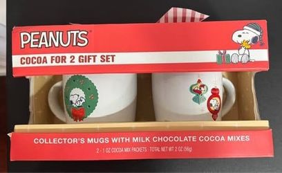 NEW in PACKAGE Peanuts Snoopy Set of Two Coffee Mugs Cups just $15