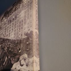 wall art of a New York pond in winter