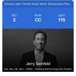 2 Tickets To Jerry Seinfeld At DPAC