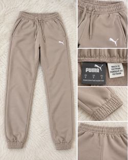 PUMA Women's Jogger Sweatpants - Size S - Taupe Beige