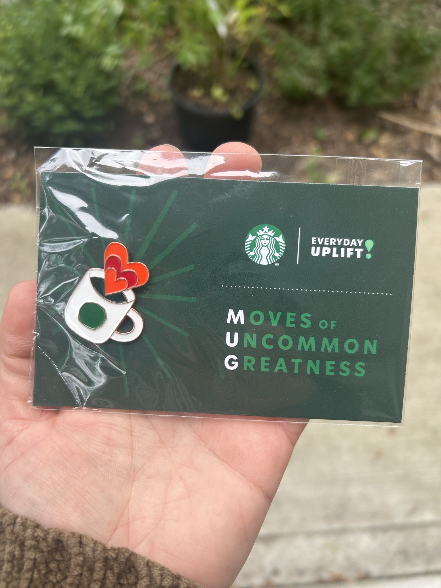 Starbucks Heart MUG Coffee Lapel Pin