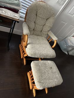 Rocking Chair With Rocking Stool