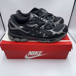 ASICS Gel NYC Black/Grey Size 12 – Excellent Condition No Box