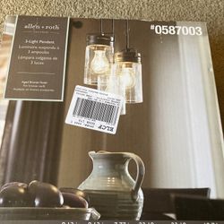 NewAllen + Roth 0587003 Valleymede 3-Light Pendant Aged Bronze Finish - $20