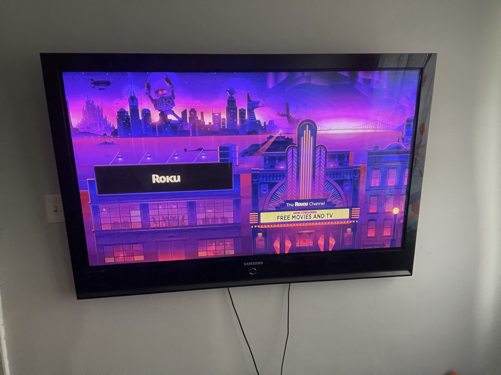 65” Samsung TV + Roku Included & Wall Mount