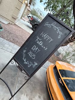 Decorative Chalkboard Sign with Metal Stand