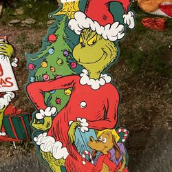 Grinch Christmas Yard Stake