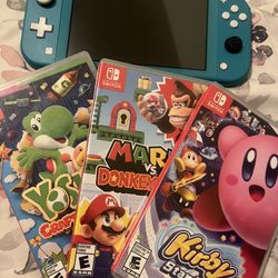 Nintendo Switch Lite + various games