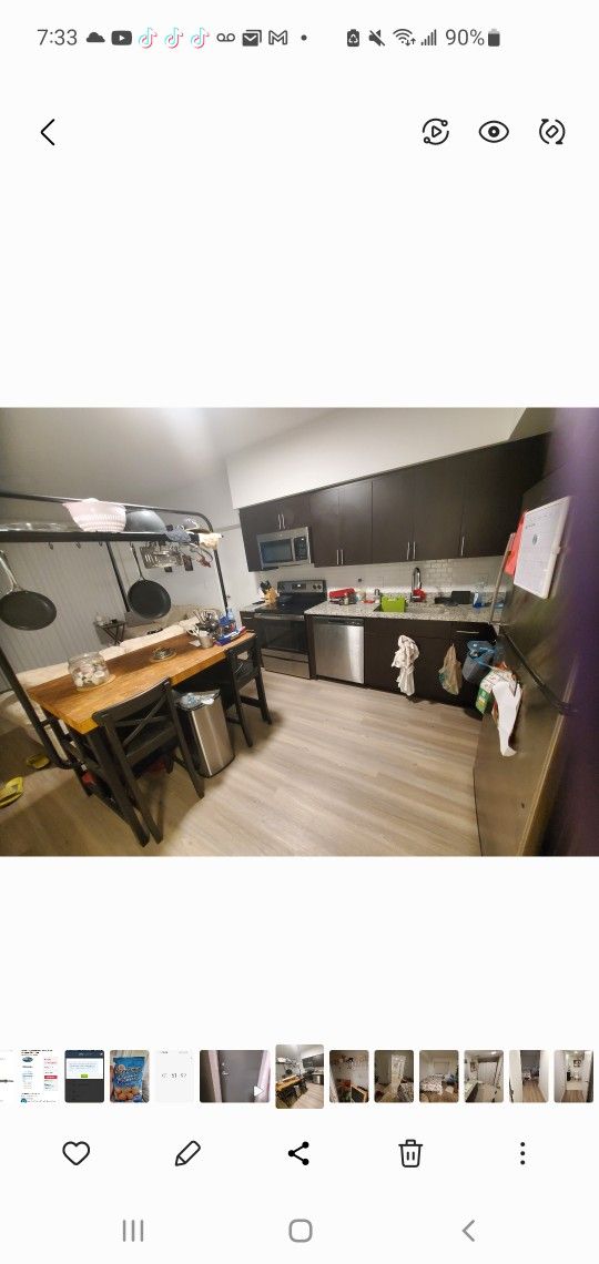 Ikea Island Table With Rack To Hang Pots