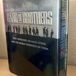 Band Of Brothers Stephen Spielberg Tom Hanks 6 DVD Metal Box Set WWII World War 2 Series 