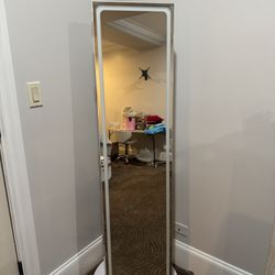 Full-Length Mirror Jewelry Armoire with Storage